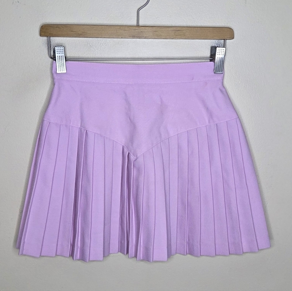 Vintage Tail Pastel Pink/Purple Pleated Tennis Mini Skirt